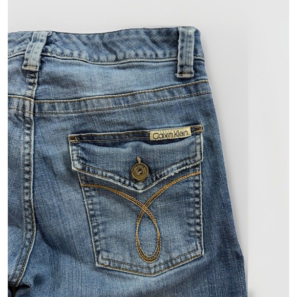 Calvin Klein Ankle Length Jeans Women’s Sz 8 Medium Washed Denim Cropped CK - Picture 5 of 11